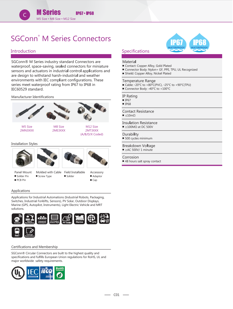 Singatron SGCONN M Series
